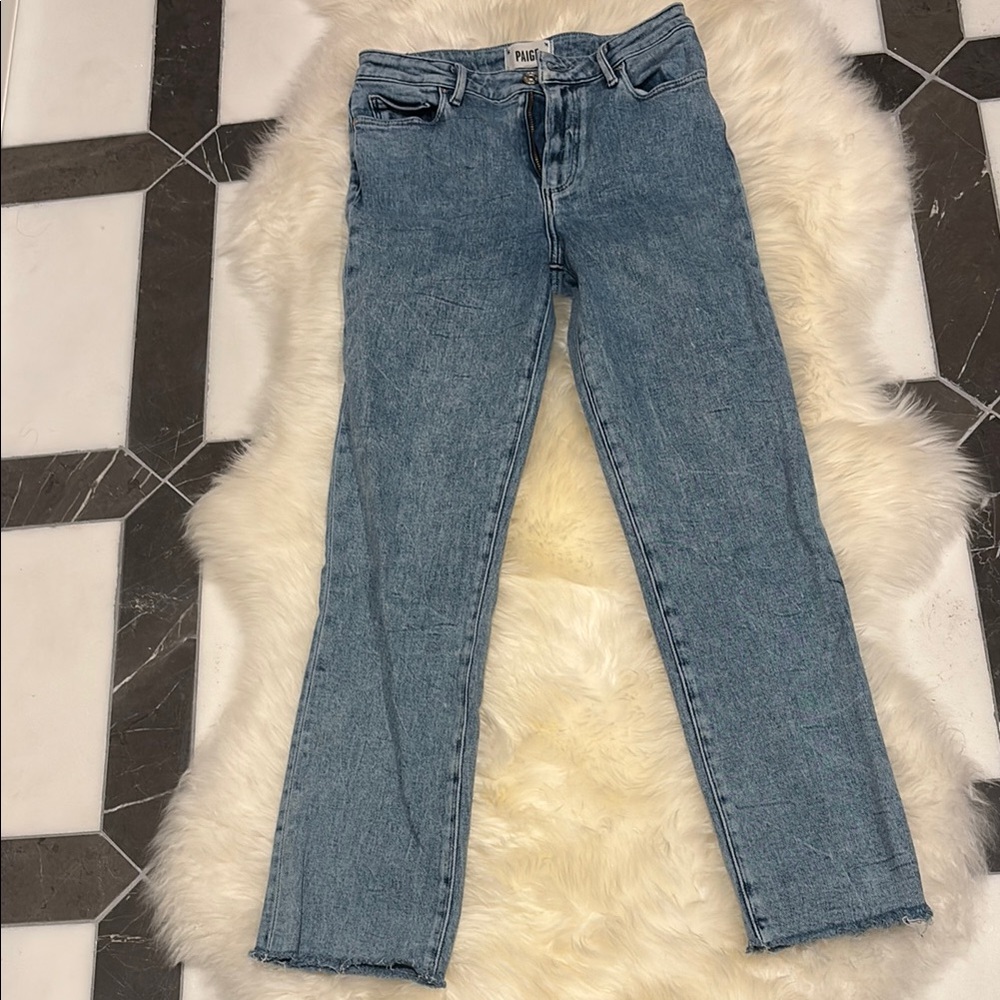 PAIGE Blue Straight Leg Jeans Classic Style